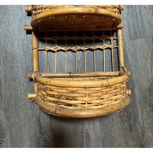 Hanging wicker basket
